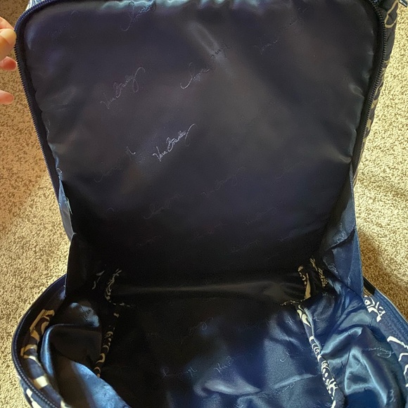 Vera Bradley Laptop backpack. Twirly birds navy - Picture 3 of 9